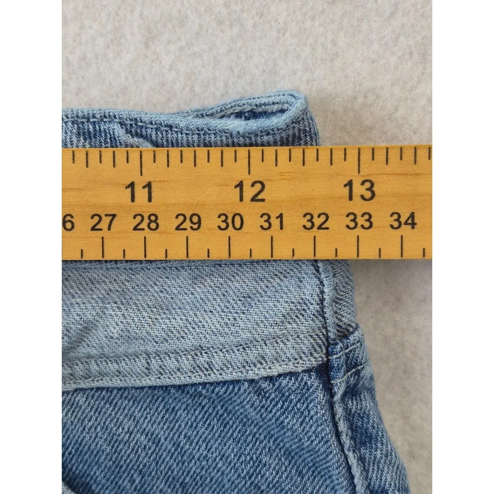 PacSun Mom Jean Shorts Jorts Women's 24 High Rise V-Yoke Cuffed Denim